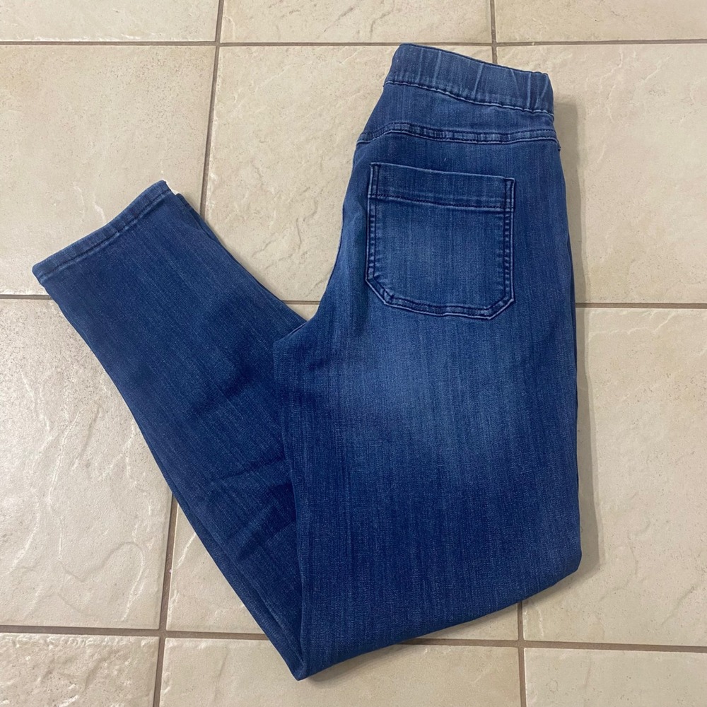 Judy Blue Medium Wash‎ Denim Joggers Pull On Drawstring Jeans Size 3/26